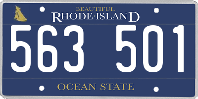 RI license plate 563501