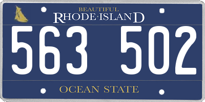 RI license plate 563502