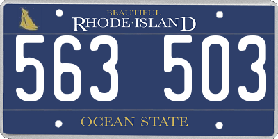 RI license plate 563503