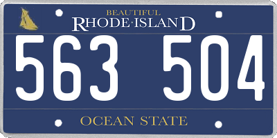 RI license plate 563504