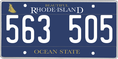 RI license plate 563505
