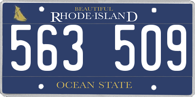 RI license plate 563509