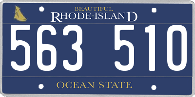 RI license plate 563510