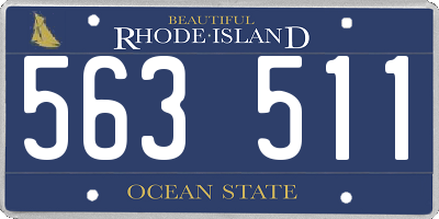 RI license plate 563511