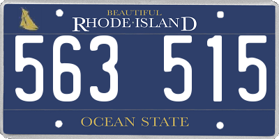 RI license plate 563515