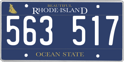 RI license plate 563517