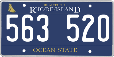 RI license plate 563520