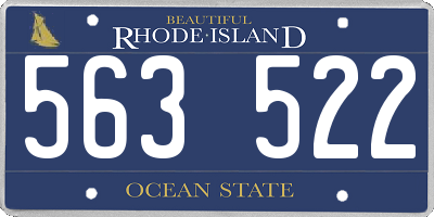 RI license plate 563522