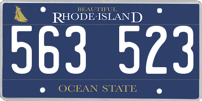 RI license plate 563523