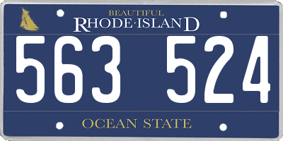 RI license plate 563524