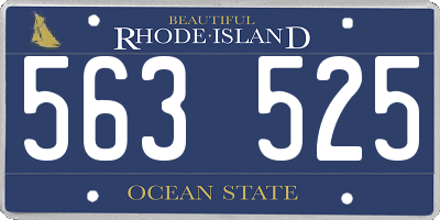 RI license plate 563525