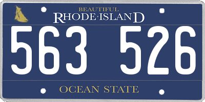 RI license plate 563526