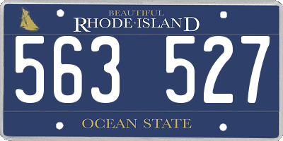 RI license plate 563527