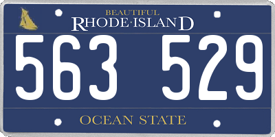 RI license plate 563529