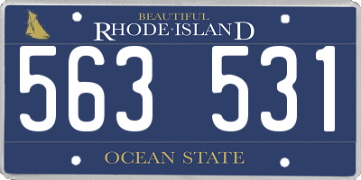 RI license plate 563531