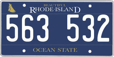 RI license plate 563532