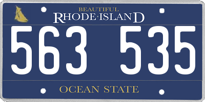 RI license plate 563535