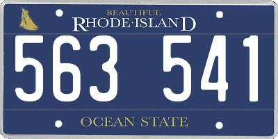 RI license plate 563541