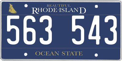 RI license plate 563543