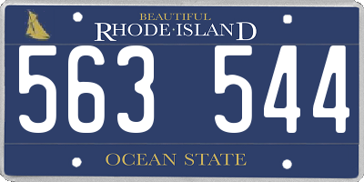 RI license plate 563544