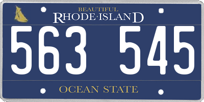 RI license plate 563545