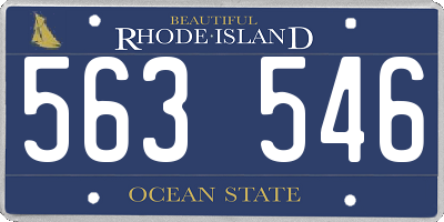 RI license plate 563546