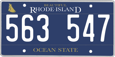RI license plate 563547
