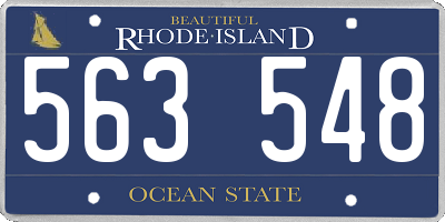 RI license plate 563548