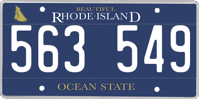 RI license plate 563549