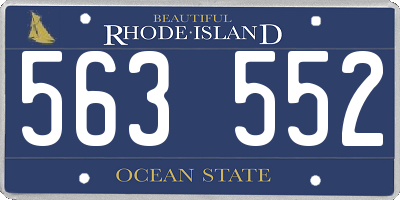 RI license plate 563552