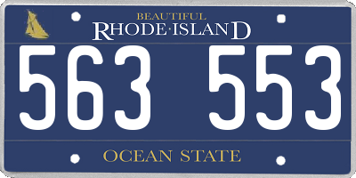 RI license plate 563553