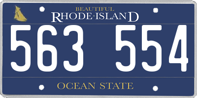 RI license plate 563554