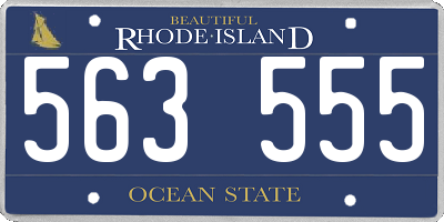 RI license plate 563555
