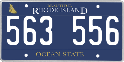 RI license plate 563556