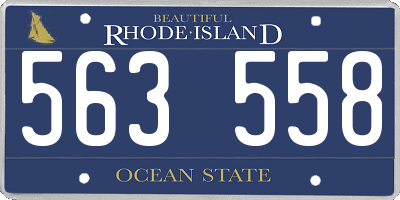RI license plate 563558