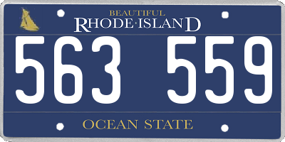 RI license plate 563559