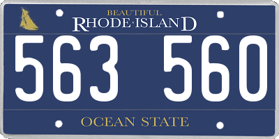 RI license plate 563560