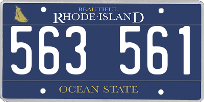 RI license plate 563561