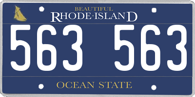 RI license plate 563563