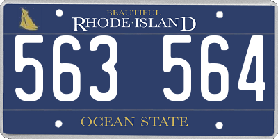 RI license plate 563564