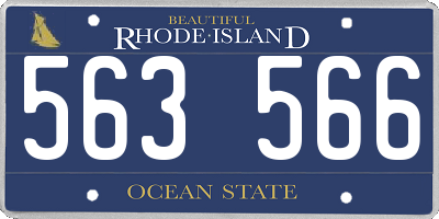 RI license plate 563566