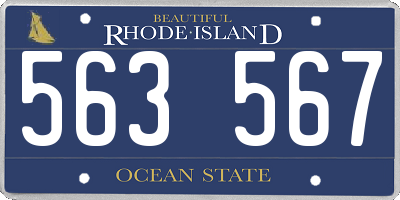 RI license plate 563567