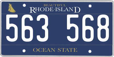 RI license plate 563568