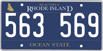 RI license plate 563569