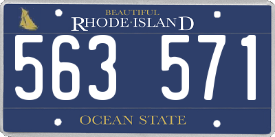 RI license plate 563571