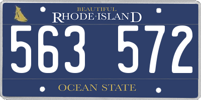 RI license plate 563572