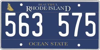 RI license plate 563575