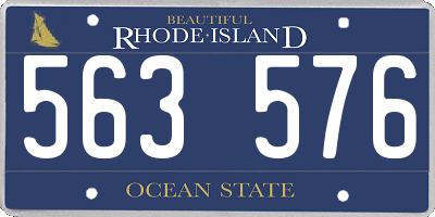 RI license plate 563576