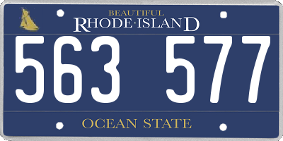 RI license plate 563577