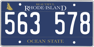 RI license plate 563578